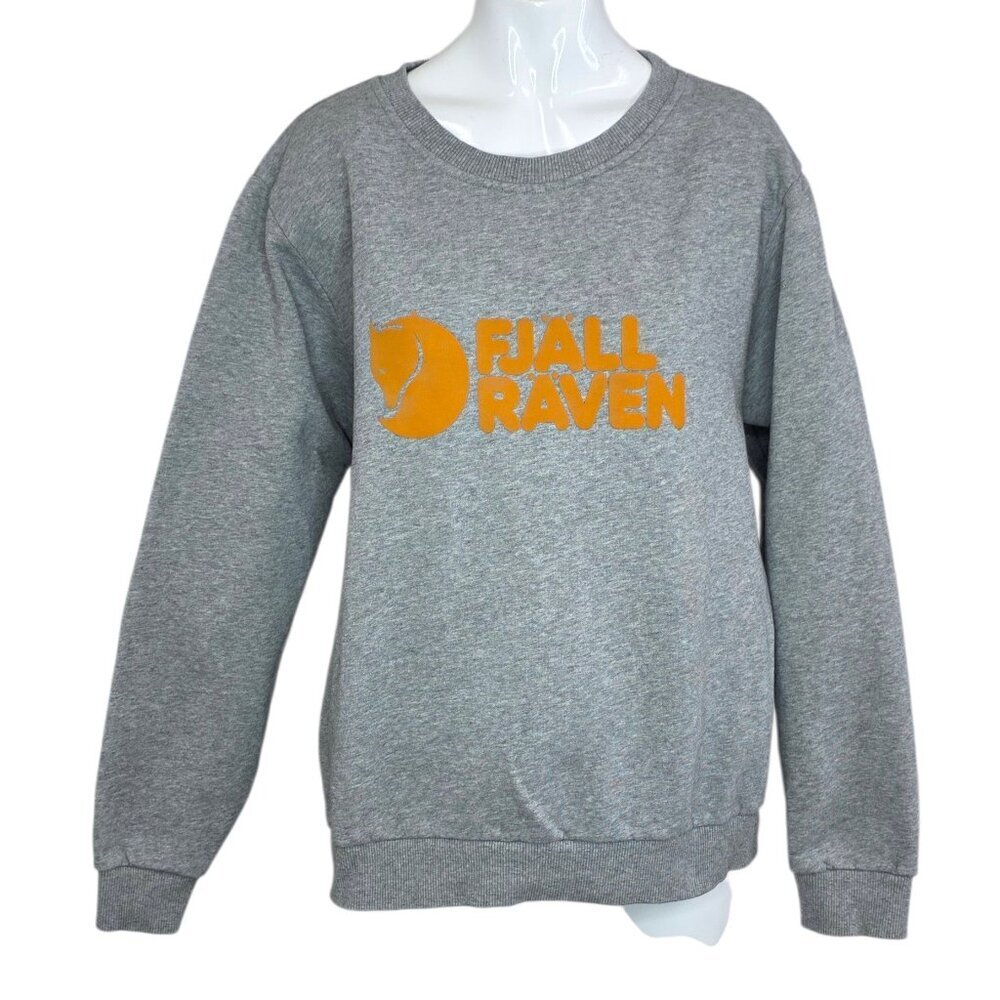 Fjallraven Logo Sweater, Pullover, Outdoor, Grey, Gorpcore, Crew, Womens M